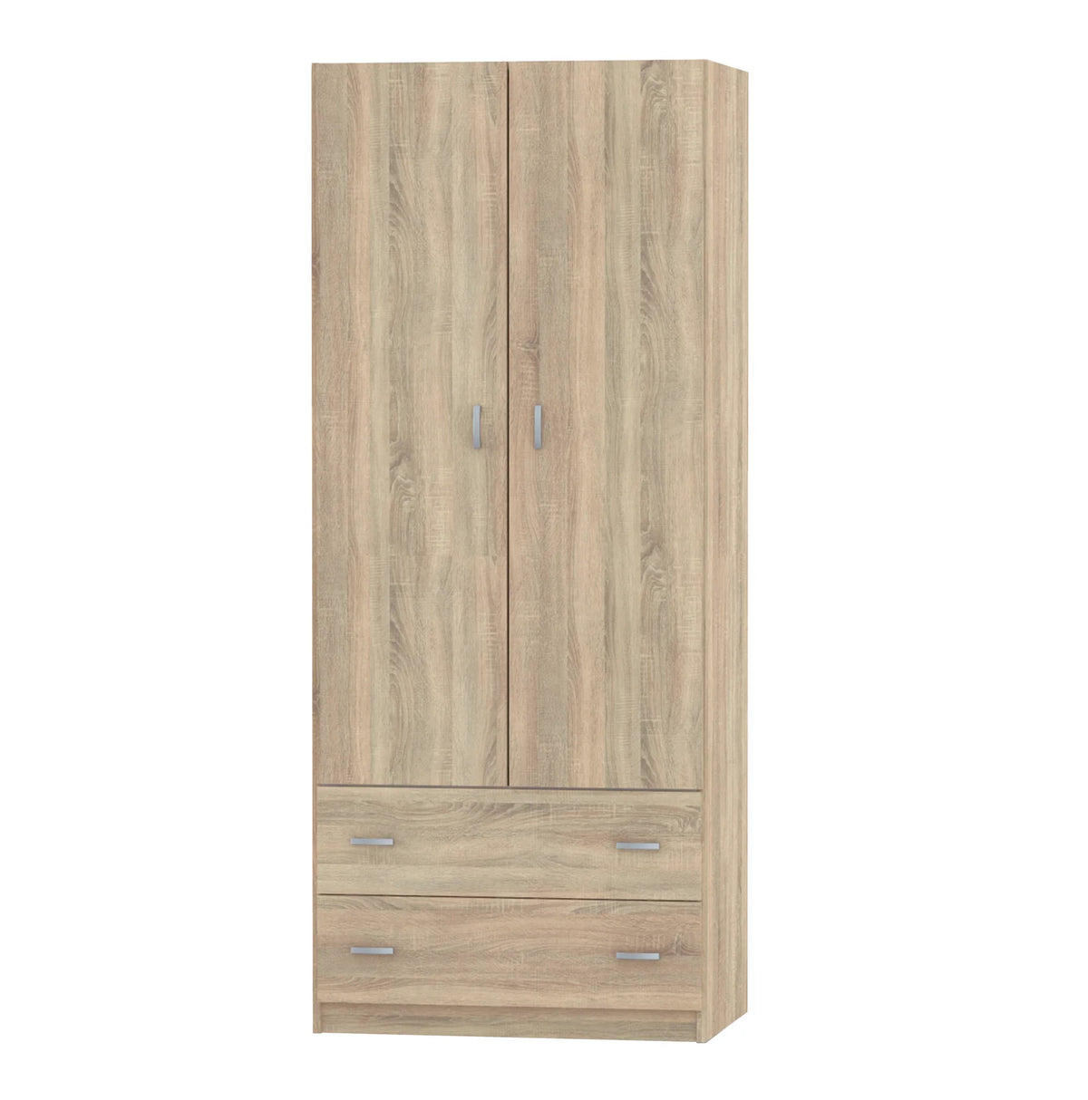 Wardrobe 2 Doors 2 Drawers Youth Room Couple Auxiliary Color Cambrian 180X74X50 Cm