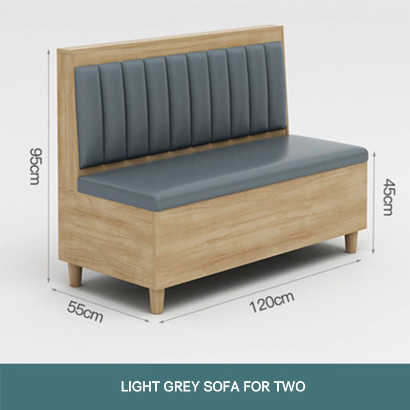 New Design Restaurant Furniture Sets Chair Tables Restaurant Booths Variety of Colors Restaurant Wood Modern Panel PU Leather