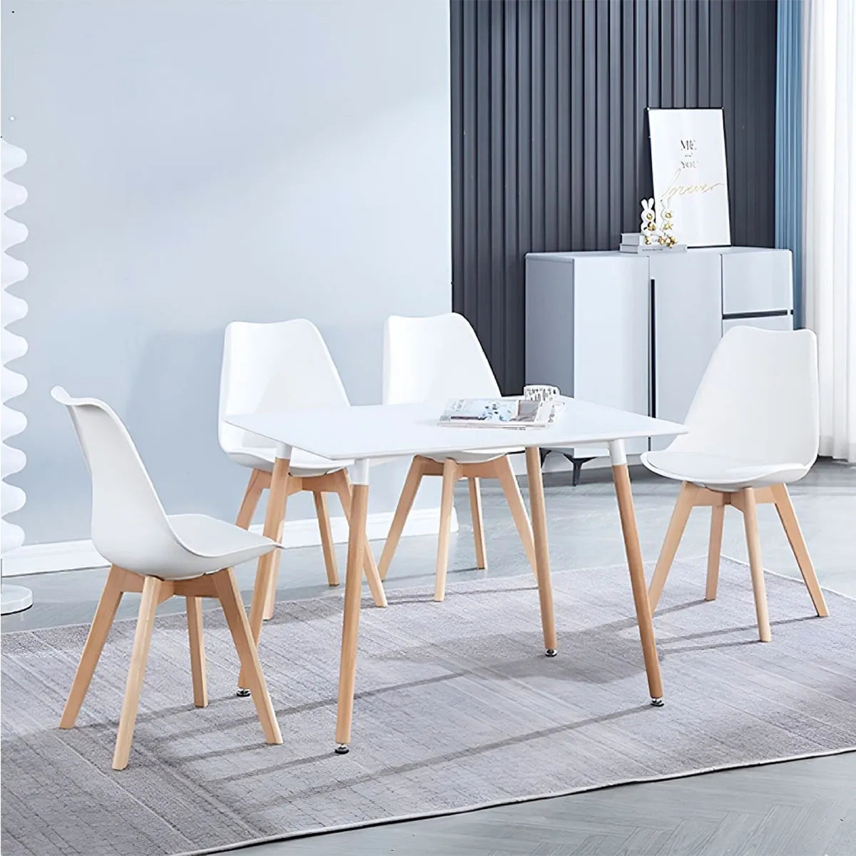 CONJUNTO MESA COCINA DINAMARCA+4 SILLAS