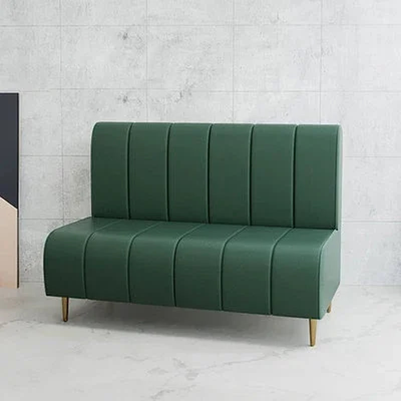 Restaurant Sofa Sets Dining Tables and Chairs Use Modern Bench Dining Coffee Leather Wooden Frame Metal Leg Sofa Booth Seating