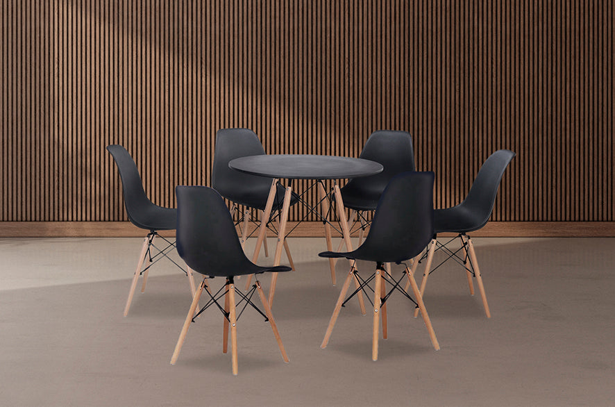 CONJUNTO DINAMARCA MESA REDONDA+4 SILLAS