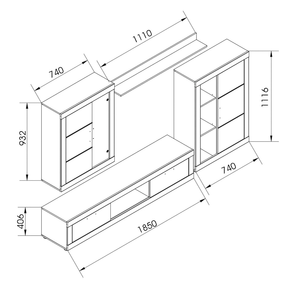 Salón comedor con leds Fiordo