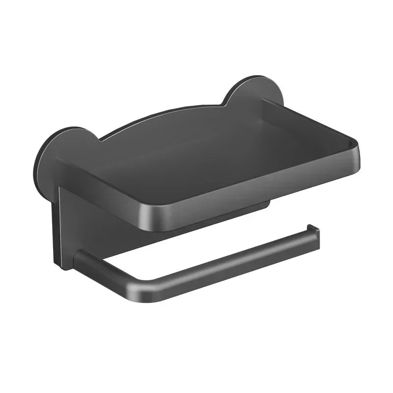 Toilet Paper Holder Stand Wall-Mounted Toilet Paper Dispenser Kitchen Bathroom Storage Rack for Tissue Box Shelf Phone Holde Lij