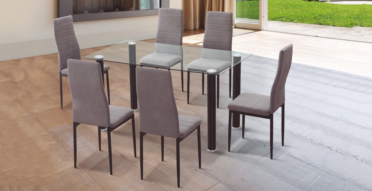 Conjunto de mesa y 6 sillas YURI